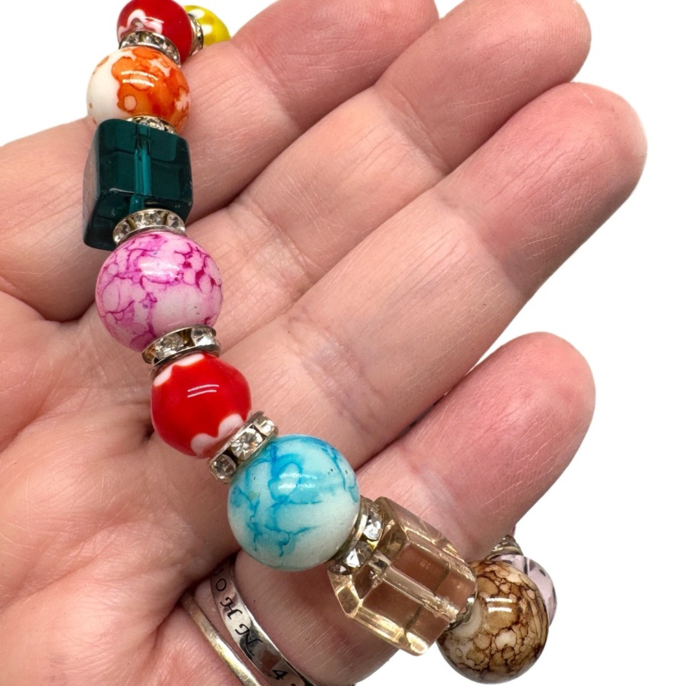 Carol for Eva Graham Multicolor Beaded Stretch Bracelet - Picture 3 of 9